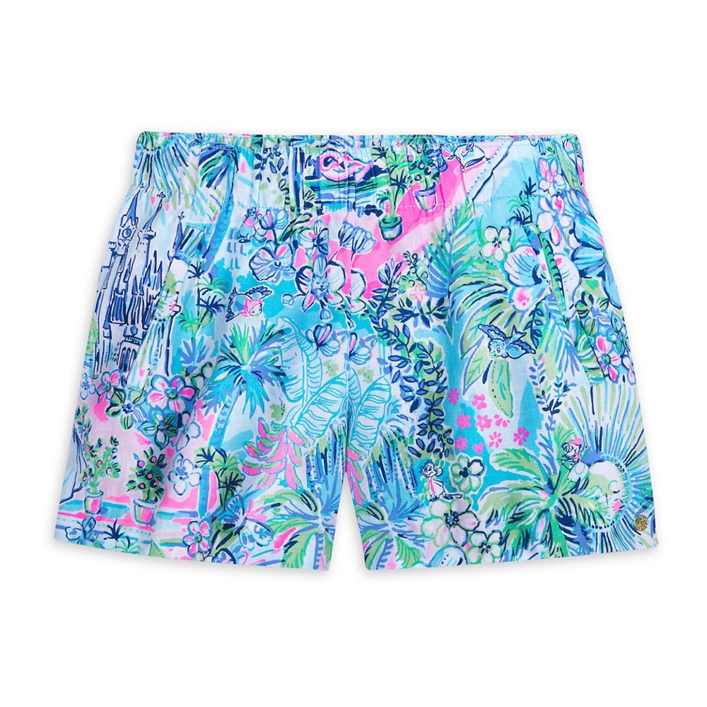 New in Package Lilly Pulitzer Lilly Loves Cinderella LILO Linen shorts